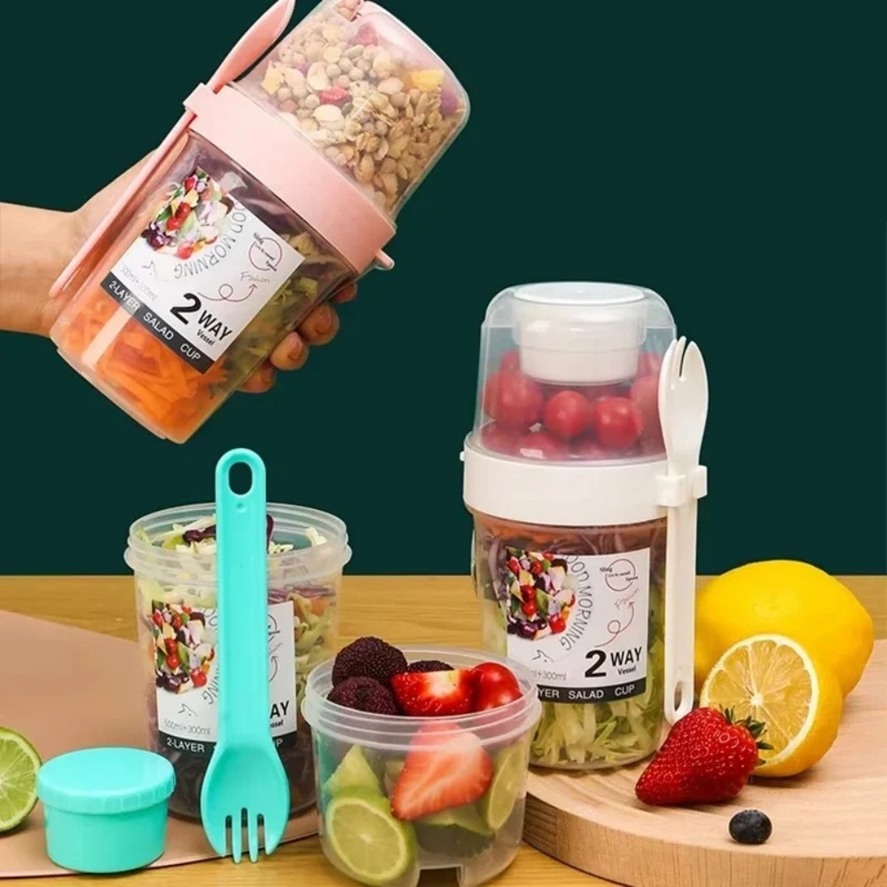 Baby Food Thermos - Przenośny Kubek na Sałatkę Kubek Śniadaniowy