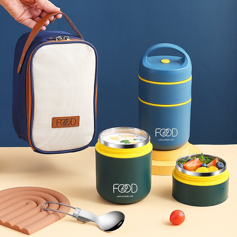 Baby Food Thermos - Dwuwarstwowy pojemnik na lunch ze stali
