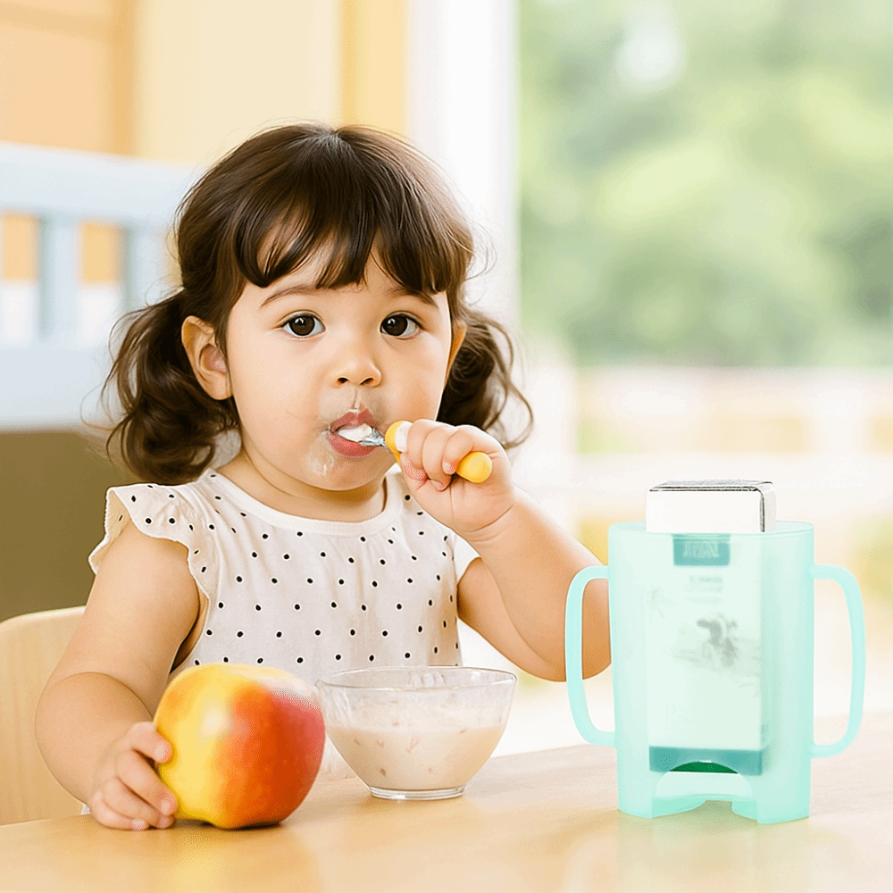 Plastikowy uchwyt na woreczki  – Baby Food Reusable Pouches recenzja i cena